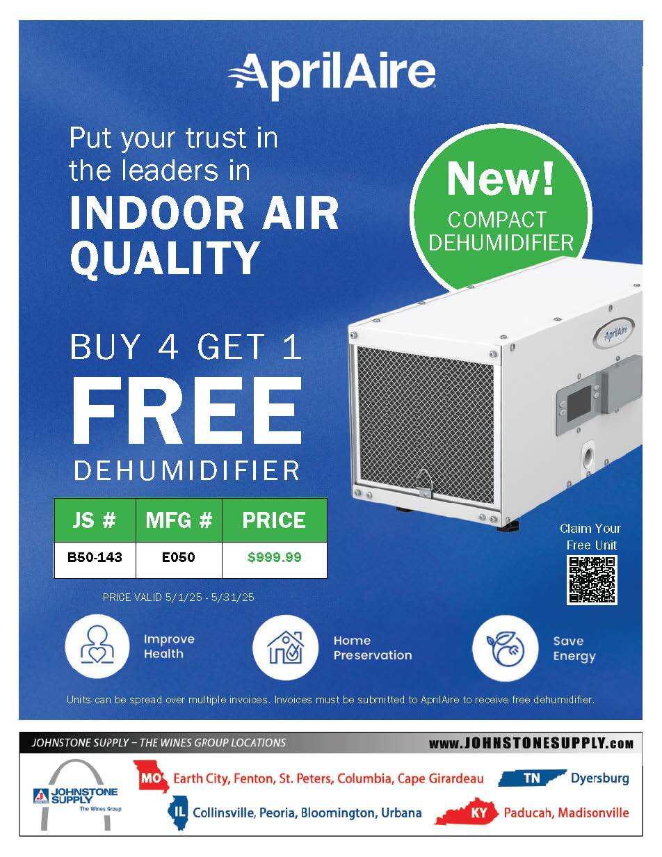 April Aire Dehumidifier R2 May 2025