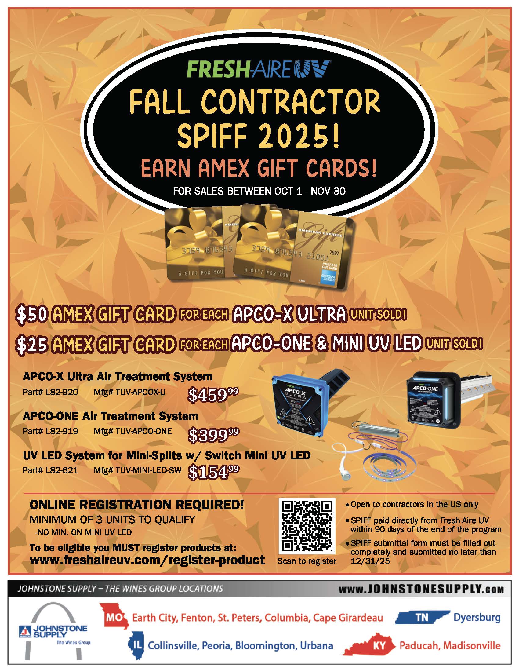 Fresh-Aire UV Fall Spiff Oct-Nov 25